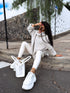 ELYNDI extended wool sweater - light beige PRE-ORDER
